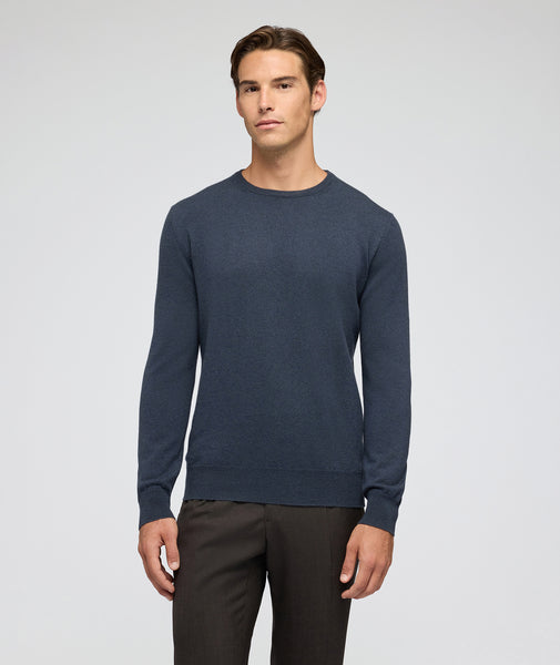 Sweater in petrol blue cashmere