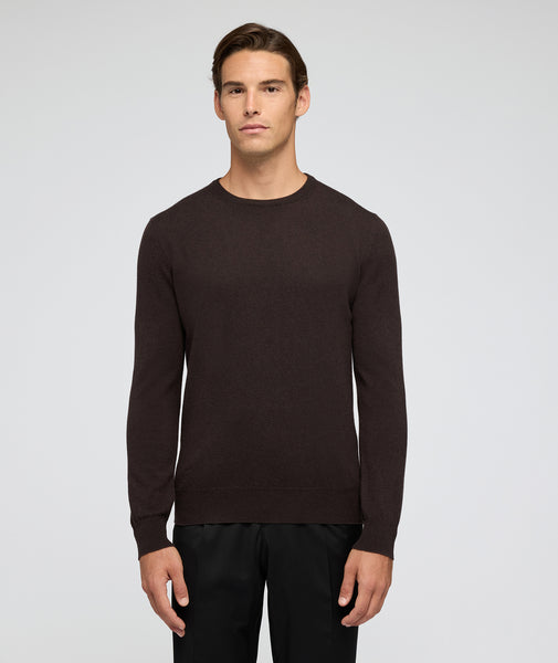 Sweater in brown cashmere