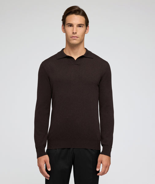 Sweater in brown cashmere