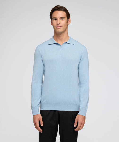 Sweater in light blue cashmere