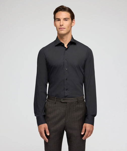 Black formal cotton shirt