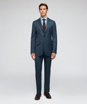 Blue-green twill wool Solaro suit