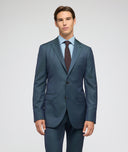 Blue-green twill wool Solaro suit