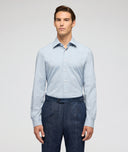 Chemise Flanelle Bleue Claire Unie