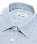 Chemise Flanelle Bleue Claire Unie