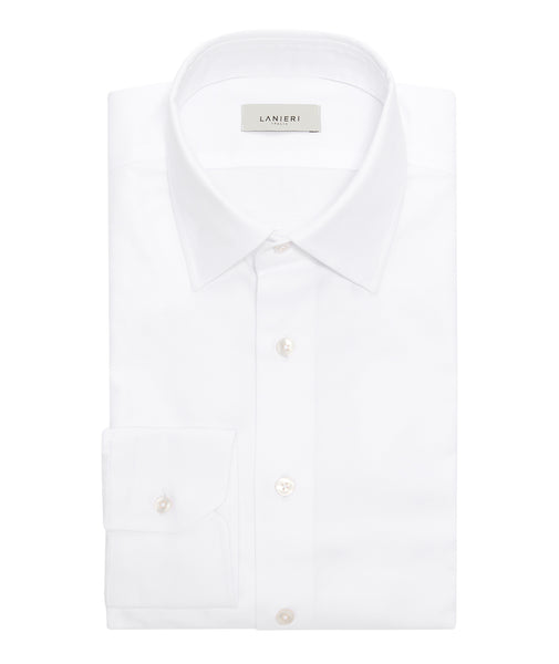 Chemise sur mesure pour hommes Blanche en Oxford de Coton