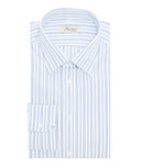 Camicia in cotone rigata azzurra