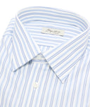 Camicia in cotone rigata azzurra