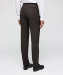 Pantalon Sur Mesure marron en flanelle de laine