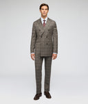 Gunmetal grey and light blue Prince of Wales suit