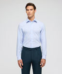 Camisa Plancha Fácil Rayas Azul Claro
