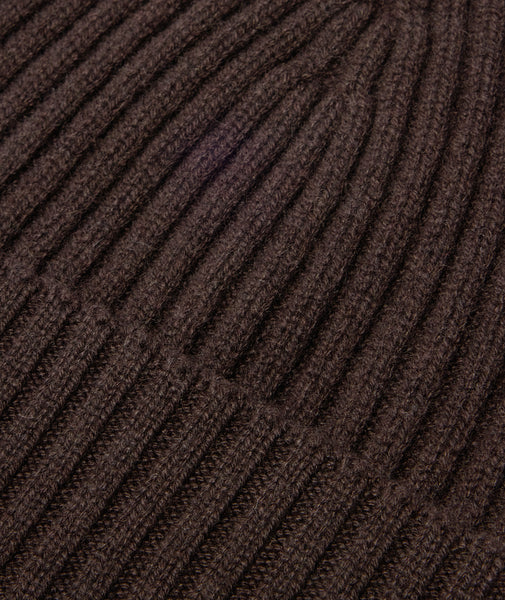 Bonnet en cachemire marron