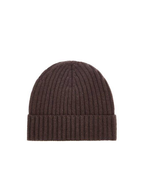 Bonnet en cachemire marron