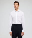 Camisa de piqué de algodón blanca