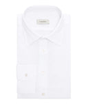 Camisa de piqué de algodón blanca