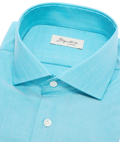 Chemise en laine cachemire bleu clair