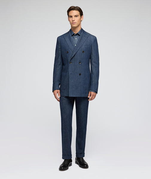 Traje en denim azul