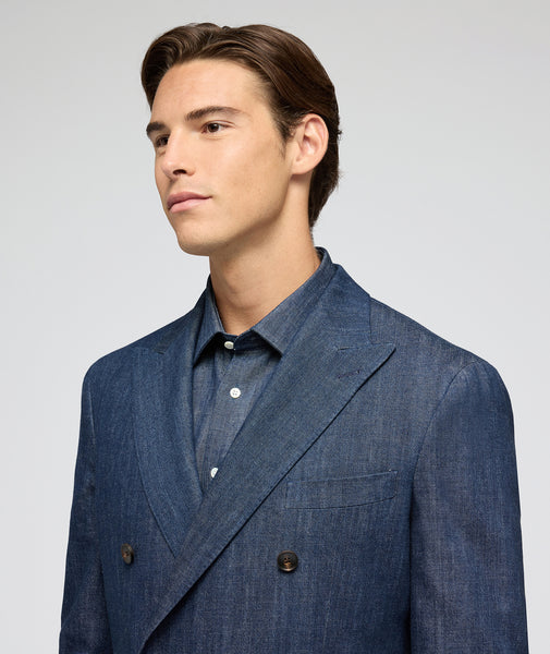 Traje en denim azul