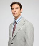 Traje en franela de lana gris claro mélange