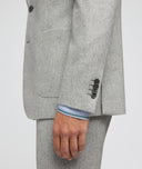 Light grey mélange wool flannel suit