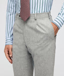 Light grey mélange wool flannel suit