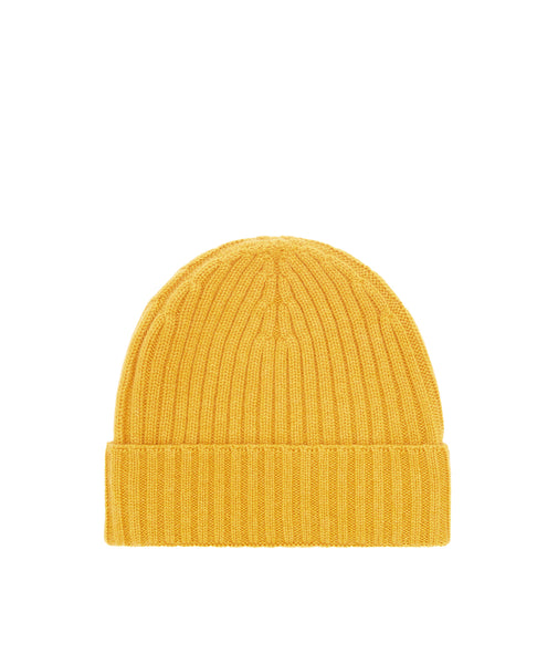 Bonnet en cachemire ocre