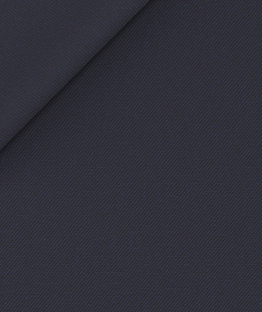 twill di lana e lino blu