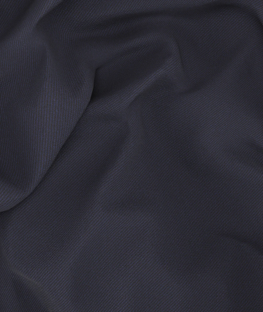 twill di lana e lino blu
